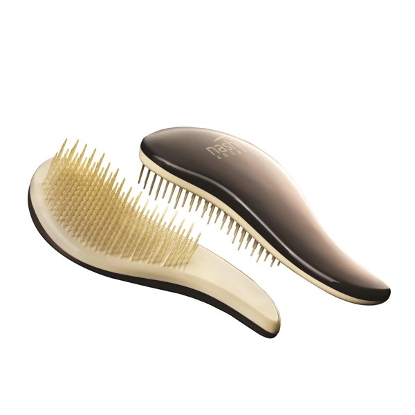 Nashi Argan Detangling Brush - Brown & Beige