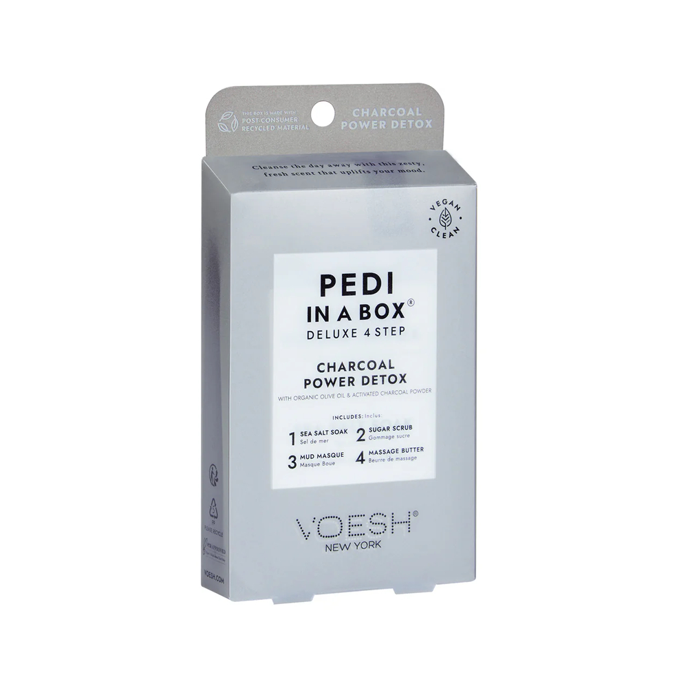  Pedi in a Box - 4 Steps - Charcoal Power Detox 