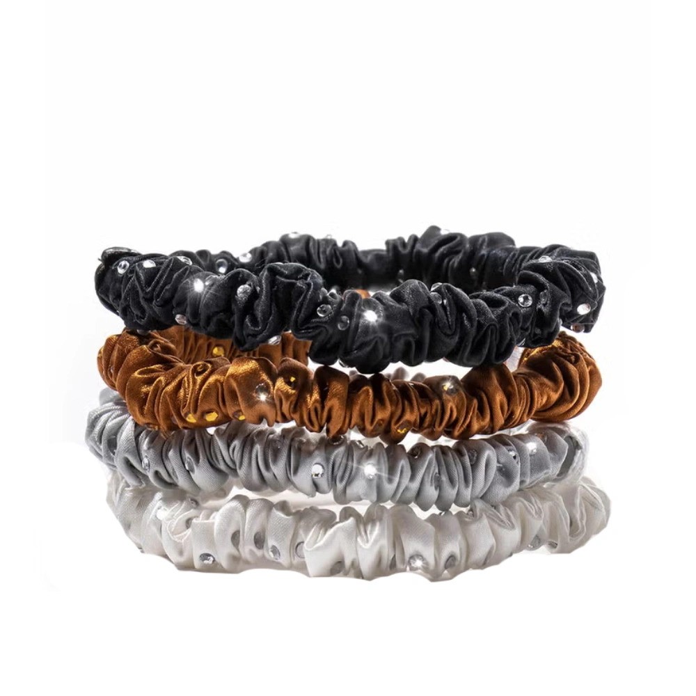 Crystal Skinnies Pack Of 4 (White & Bronze & Black & Silver)