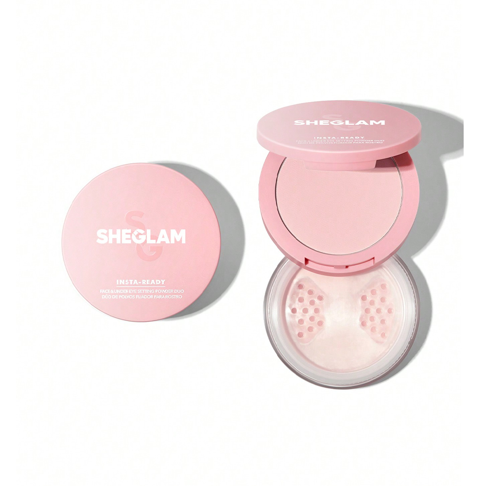Insta-Ready Face & Under Eye Setting Powder Duo-Bubblegum