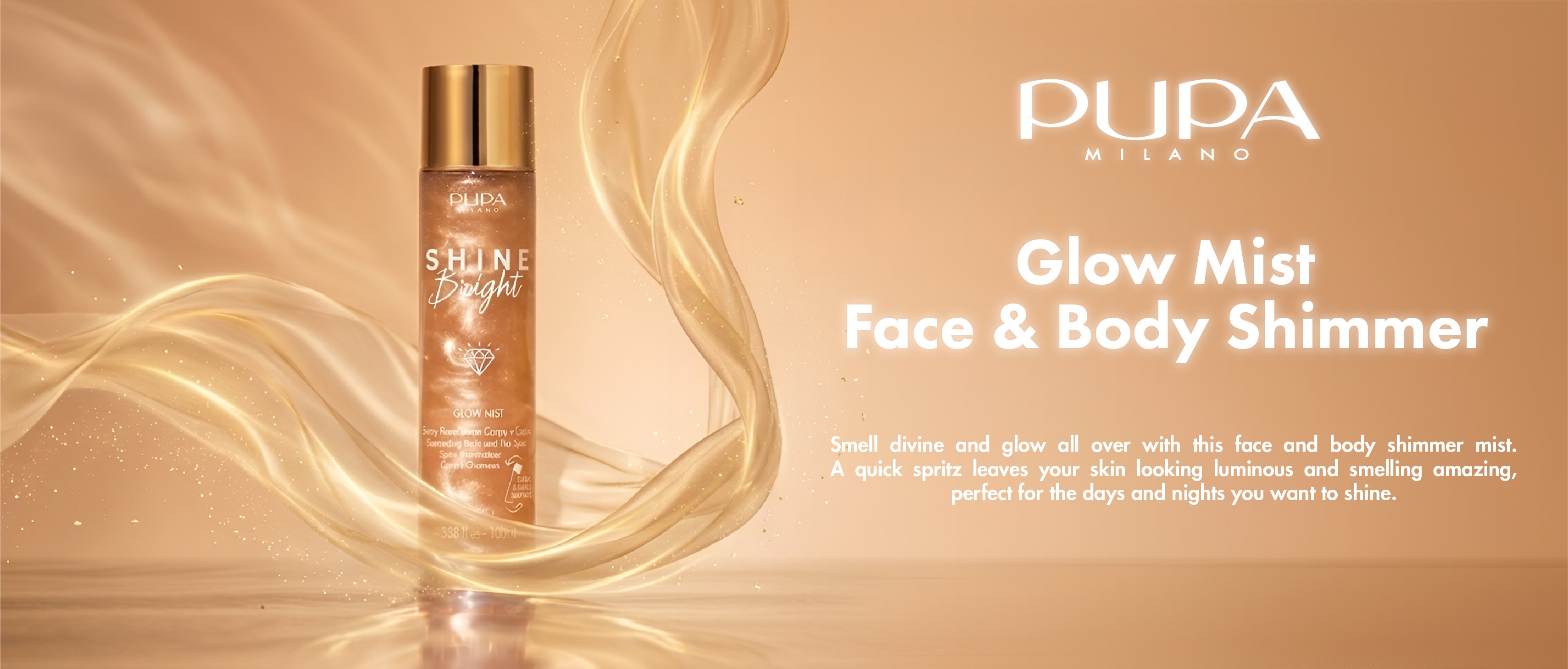 Pupa Shine Bright Glow Mist -Holo Diamond