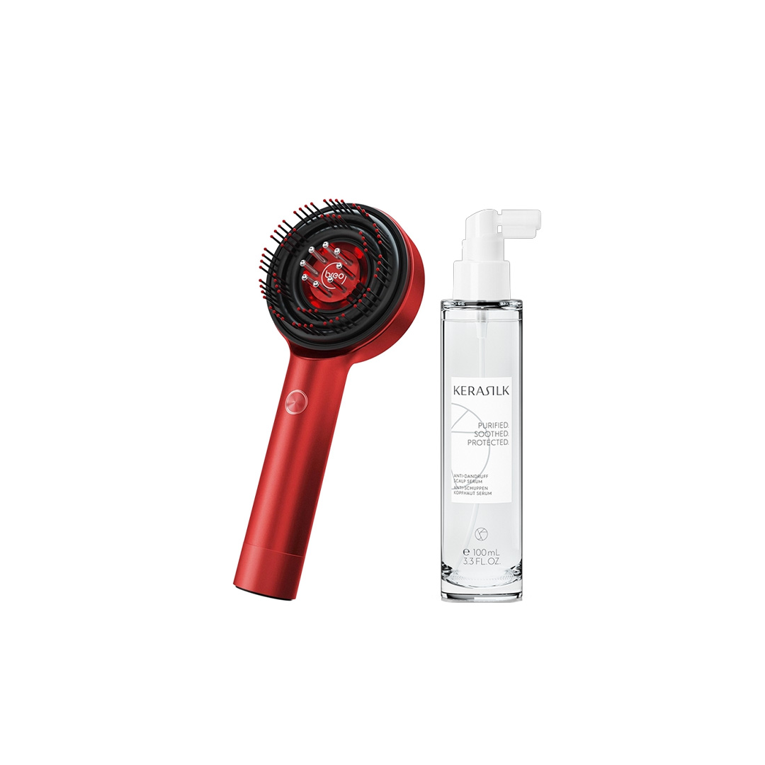Breo Scalp Massager + Kerasilk Anti-Dandruff Serum